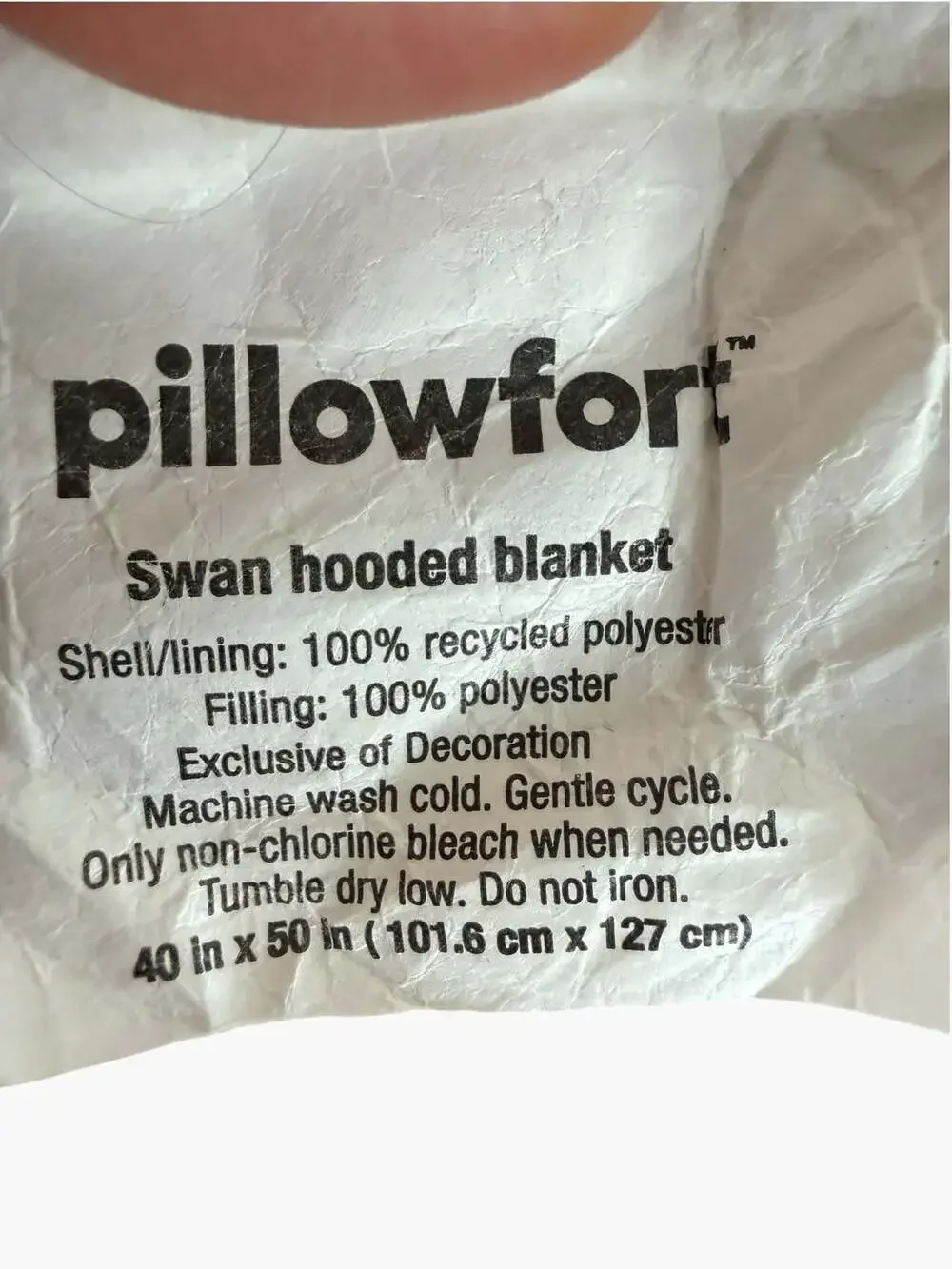 Pillowfort Swan Hooded Blanket 40